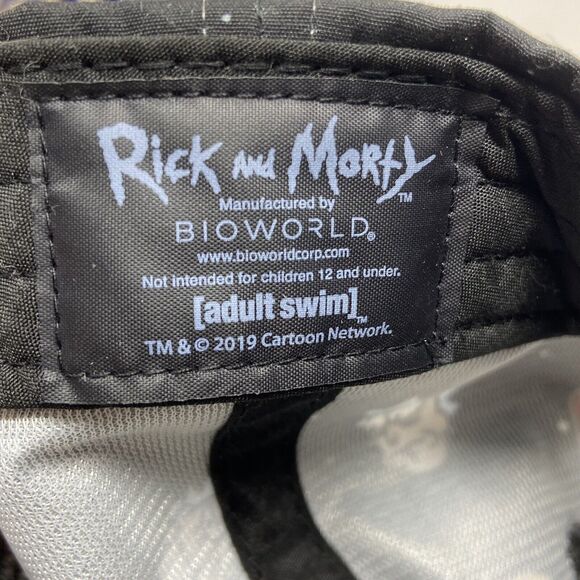 Rick & Morty Snapback Baseball Hat Cap Black Adjustable - Picture 4 of 4